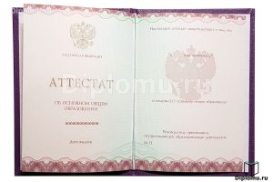 Аттестат за 9 класс 2014-2020 года